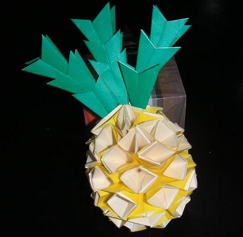 100以上 パイナップル 折り紙 立体 作り方 無料の折り紙画像